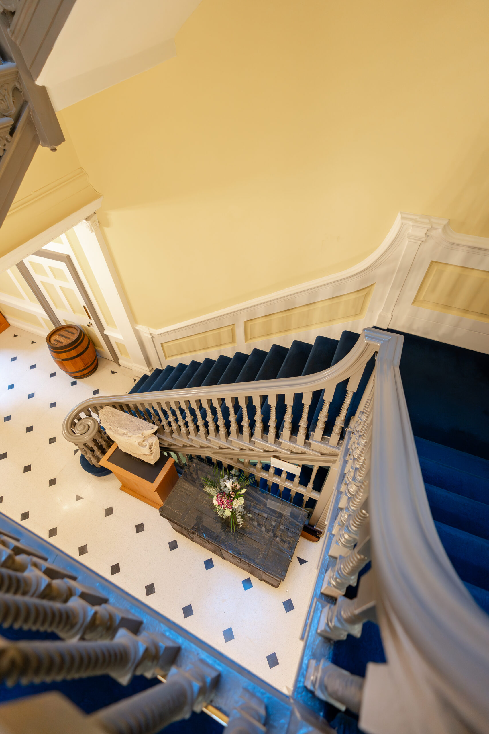 grand staircase at coopers hall