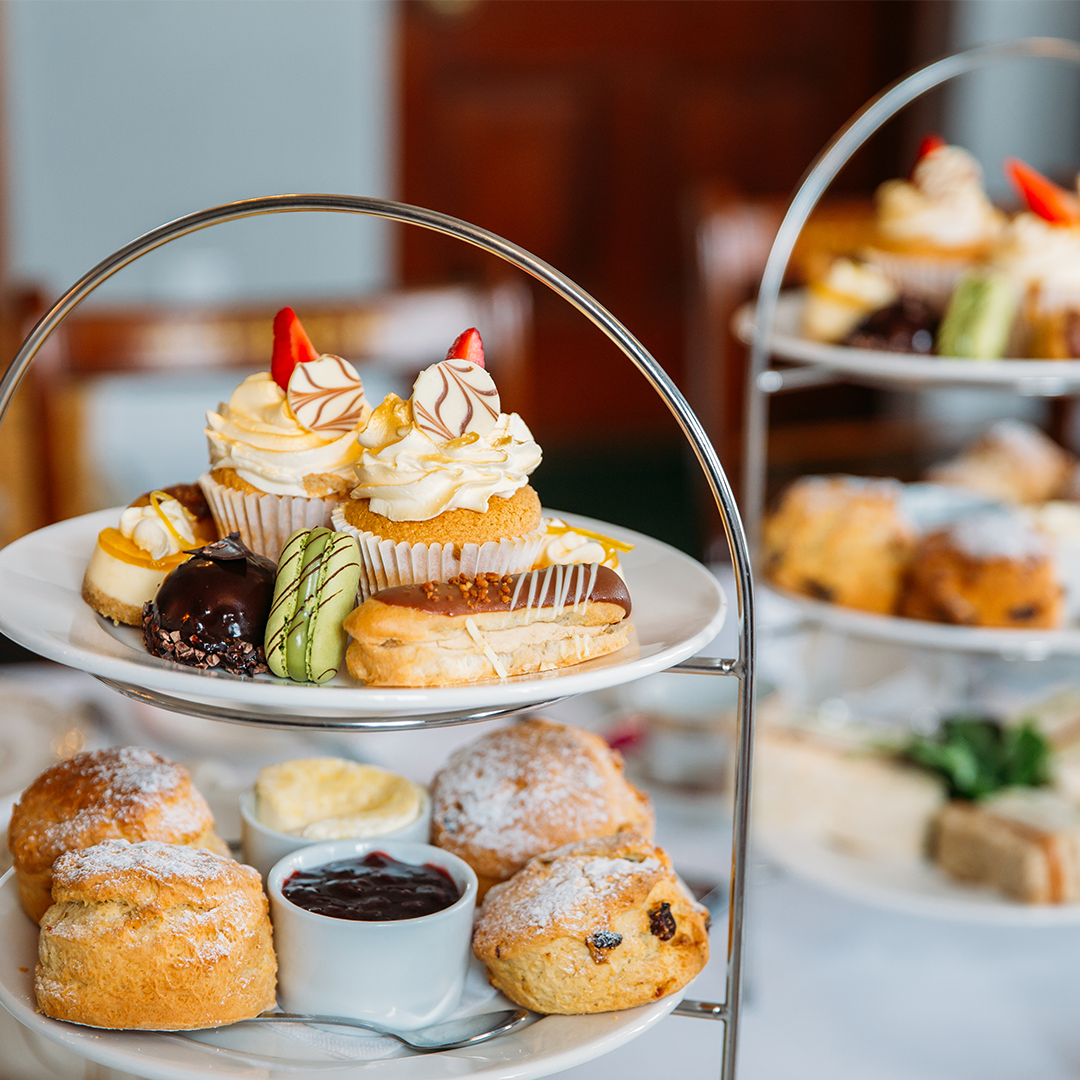 afternoon tea set up at kensington palace