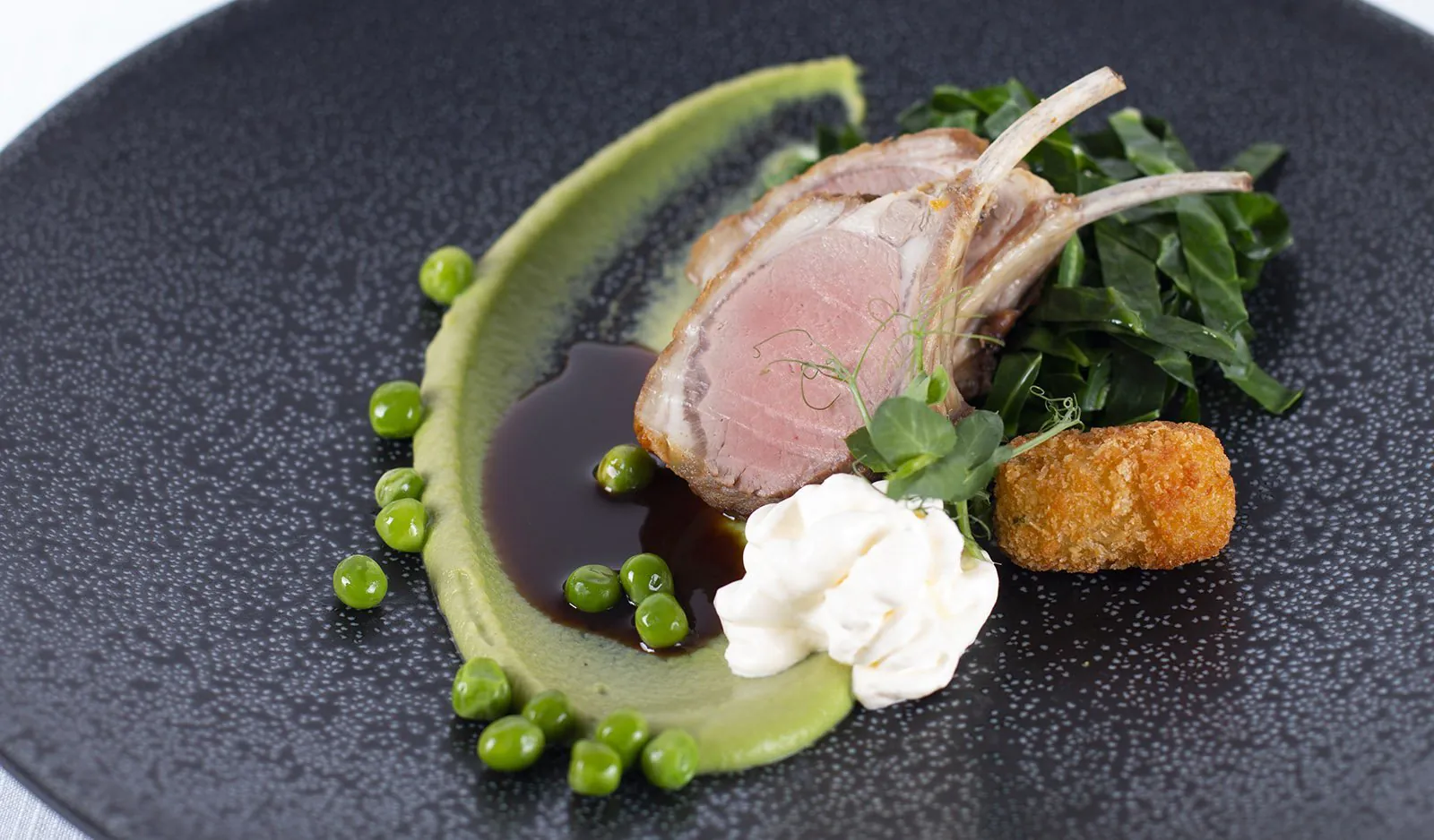 food on plate at founders hall